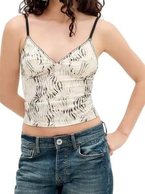BDG Urban Outfitters Je T’Aime Camisole TIGER WHITE BLACK